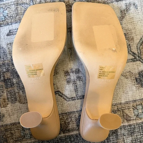 Steve Madden Womens Size 9.5 Elated Tan Lucite Clear Strap Heels - Picture 4 of 4
